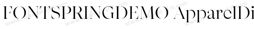 FONTSPRINGDEMO ApparelDisplayRegul字体转换